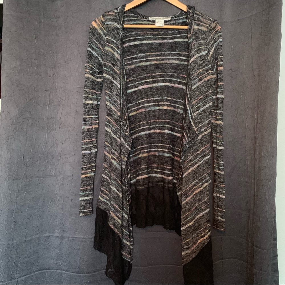 American Rag Hooded Black Open Cardigan - Size S